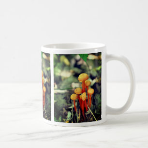 Caneca De Café Cogumelos Laranja Natureza 