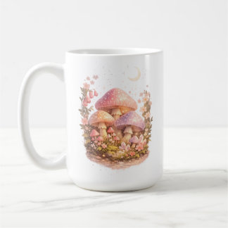 Caneca De Café Cogumelos Mágicos Vibes Pastel de Casa de Fadas