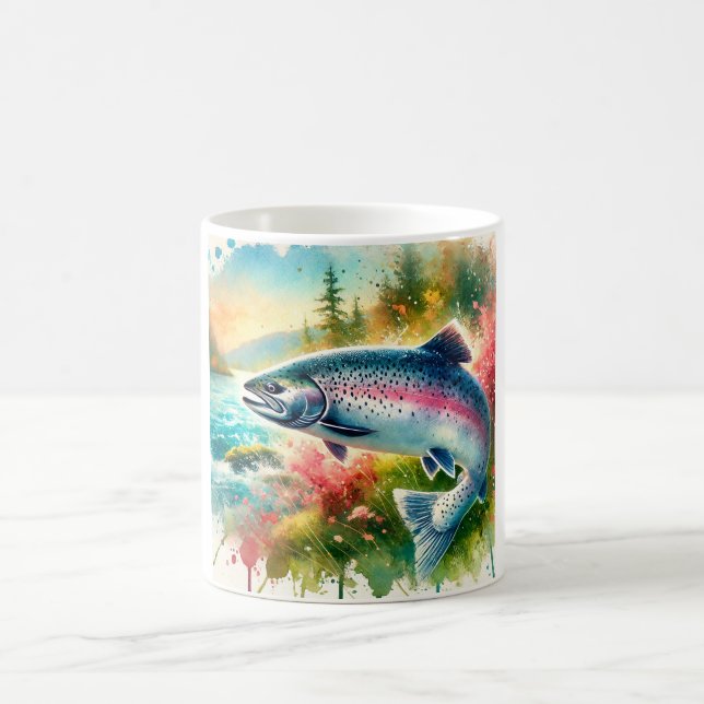 Caneca De Café Coho salmon 180724AREF119 - Watercolor (Centro)