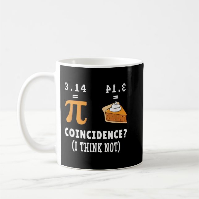 Caneca De Café Coincidência Não Pi Pie Math Memth Nerd Math Geek  (Esquerda)