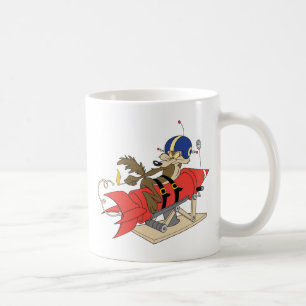 Caneca De Café COIOTE WILE E.™ Lançando Foguete Vermelho