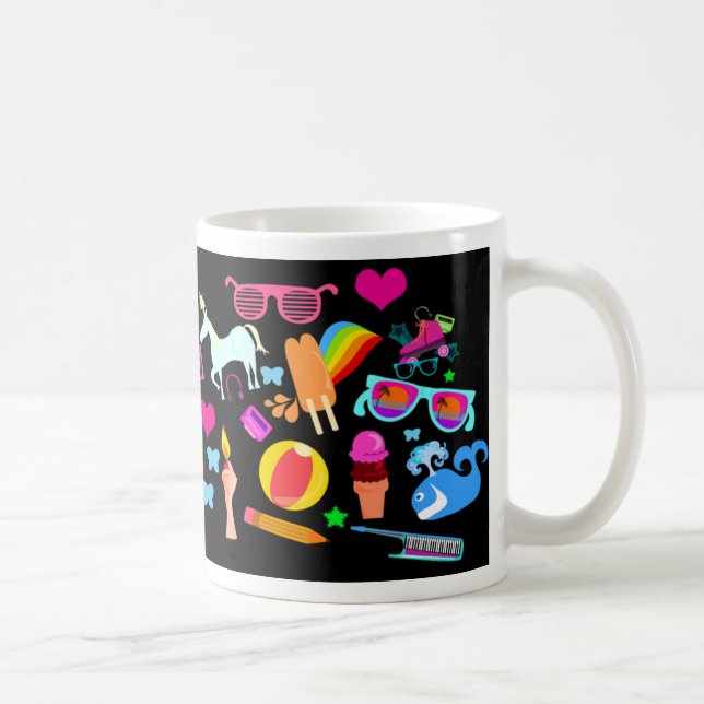 Caneca De Café Coisa divertida neon (Direita)