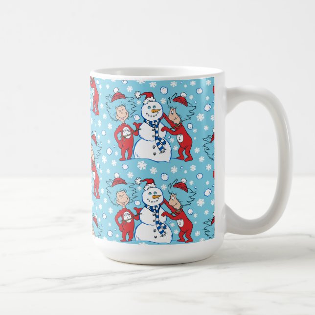 Caneca De Café Coisa Uma Coisa Dois Padrões De Neve (Direita)