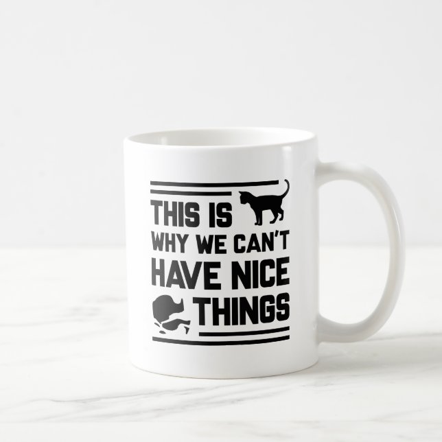 Caneca De Café Coisas bonitas de Gato (Direita)