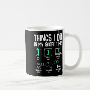 Caneca De Café Coisas de Golfe que Faço no Meu Tempo Livre Golfis
