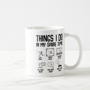 Caneca De Café Coisas de Hockey que Eu Faço no Meu Tempo Livre Cr