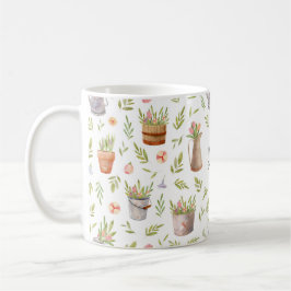 Caneca De Café Coisas de jardinagem personalizadas em aquarela