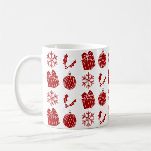 Caneca De Café Coisas de Natal - Floco de Neve, Azevinho, Present