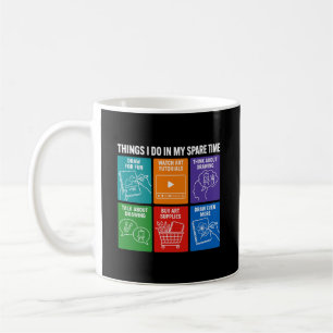 Caneca De Café Coisas Divertidas Que Faço No Meu Tempo Livre Dese