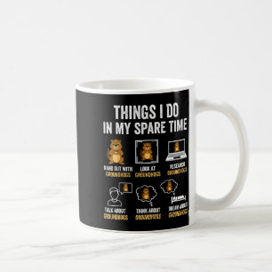Caneca De Café Coisas Engraçadas que Faço no Meu Tempo Livre Humo