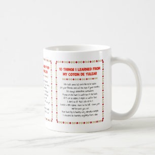 Caneca De Café Coisas que engraçadas eu aprendi de meu algodão