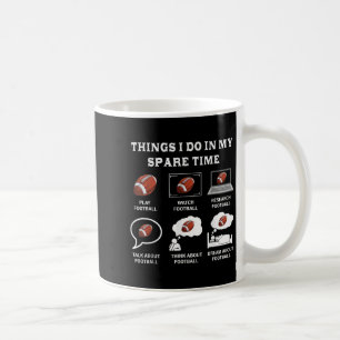 Caneca De Café Coisas que faço no meu tempo livre Amante de futeb