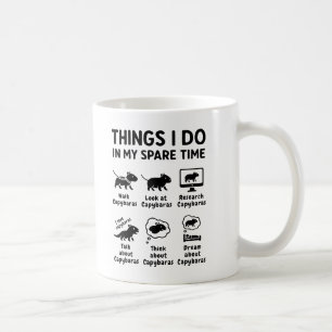 Caneca De Café Coisas que Faço no Meu Tempo Livre Capivara Pet En