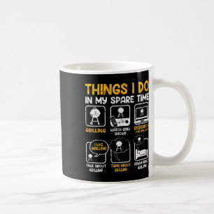 Caneca De Café Coisas que Faço no Meu Tempo Livre - Churrasco