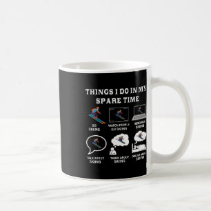 Caneca De Café Coisas que faço no meu tempo livre Esqui, Gif de a