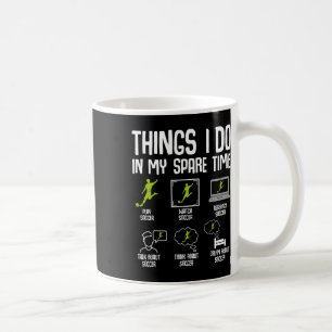 Caneca De Café Coisas que Faço no Meu Tempo Livre Futebol Meninos