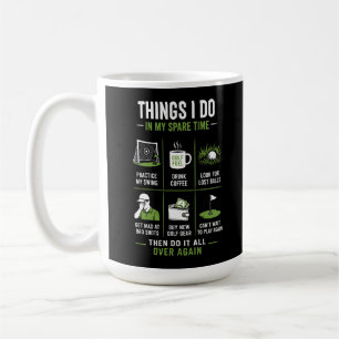 Caneca De Café Coisas que Faço no Tempo Livre de Golfe de Novo