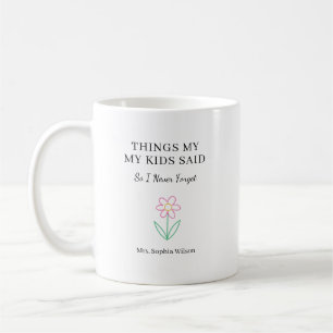 Caneca De Café Coisas que Meus Filhos Disseram Dia de Criança Div