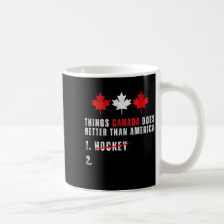 Caneca De Café Coisas que o Canadá faz melhor que a América 1 hóq