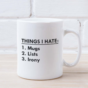 Caneca De Café Coisas que Odeio