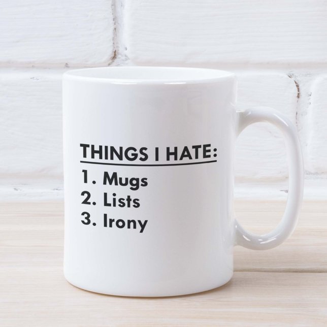 Caneca De Café Coisas que Odeio (Things I Hate Coffee Mug)