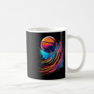 Caneca De Café Col. de basquetebol de Trabalho de arte de Aquarel