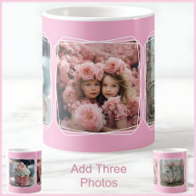 Colagem 3 Foto Moderna Rosa Bonito C90
