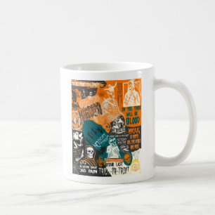Caneca De Café Colagem Clássica do Vintage Retro Halloween Fall 