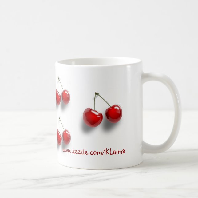 Caneca De Café colagem com cerejas (Direita)