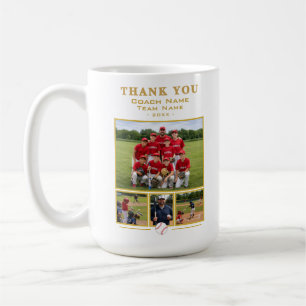 Caneca De Café Colagem da Equipe do Treinador de Beisebol 4 Foto