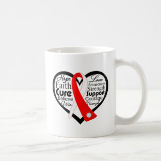 Caneca De Café Colagem da fita do coração das síndromes de