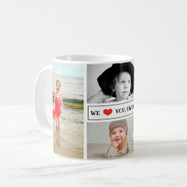 Caneca De Café Colagem da foto nós amamo-lo avó