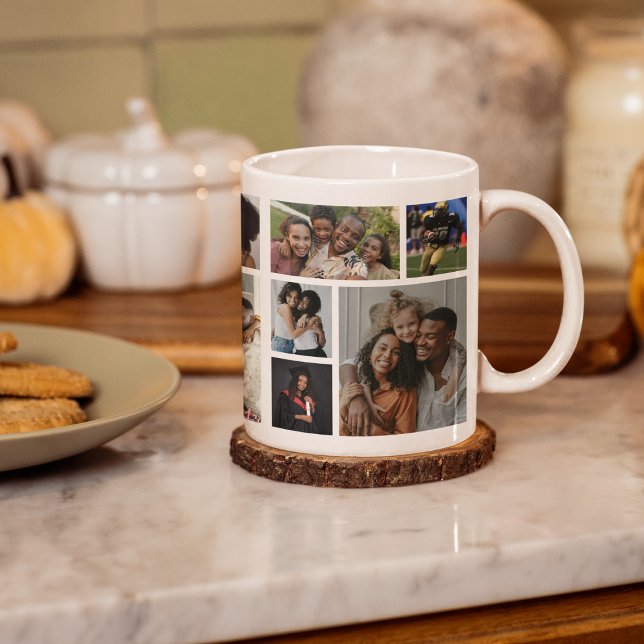 Caneca De Café Colagem de 15 Fotos com Estilo (Criador carregado)