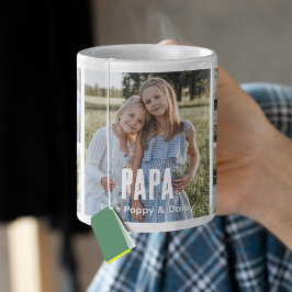 Caneca De Café Colagem de 5 Fotos Papa Fashion