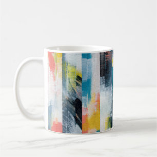 Caneca De Café Colagem de abstrato colorida. 