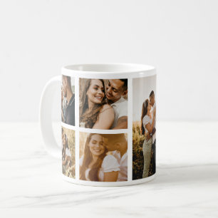 Caneca De Café Colagem de Cinco Fotos Novamente Semanas Simples