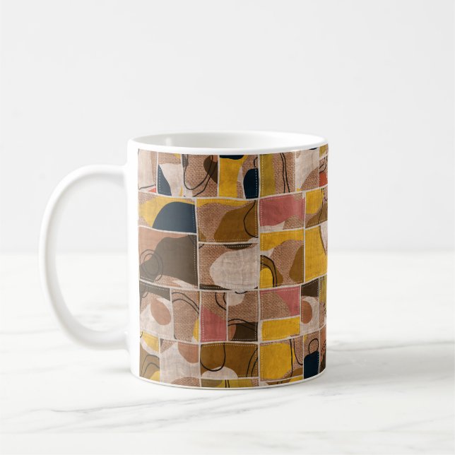 Caneca De Café Colagem de colagem de colagem sem falhas impressão (Esquerda)