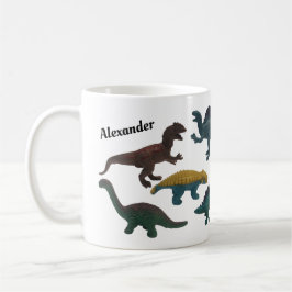 Caneca De Café Colagem de Dinossauros de Brinquedos Plásticos com