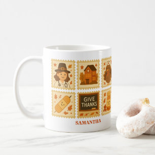 Caneca De Café Colagem de Enfermeira Agradecida Queda