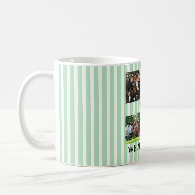 Caneca De Café colagem de famílias listradas a pastel (Esquerda)