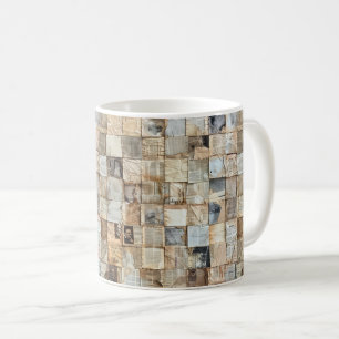 Caneca De Café Colagem de Folhas de Jornais Rustic Vintage (9)