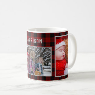 Caneca De Café Colagem de Fotografias da Família 3 Imagens Xadre