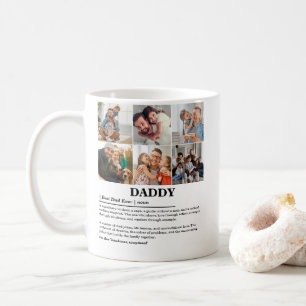 Caneca De Café Colagem de Fotografias de Definição 6 de Pai Perso
