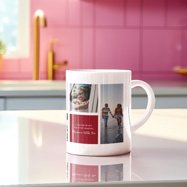 Caneca De Café Colagem de Fotografias de namorados | Foto persona (Criador carregado)