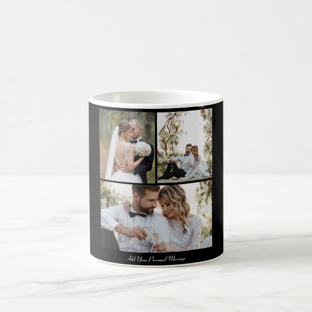 Caneca De Café Colagem de Fotografias do Design 3 (Centro)