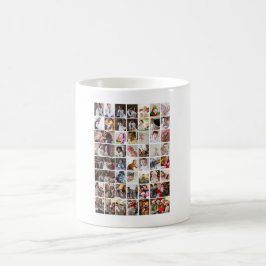 Caneca De Café Colagem de Fotografias do Design 50