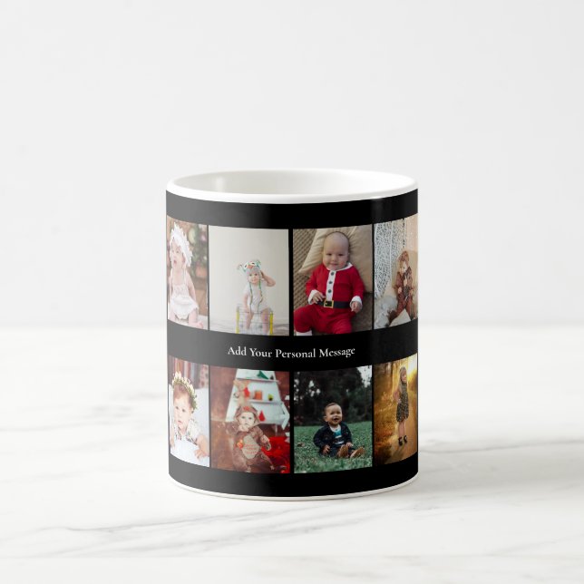 Caneca De Café Colagem de Fotografias do Design 8 (Centro)