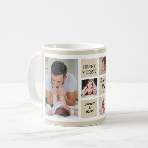 Caneca De Café Colagem de Fotografias do Feliz Primeiro Dia de os