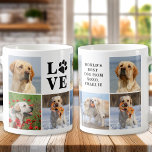 Caneca De Café Colagem de Fotografias do LOVE 8 Personalizado por<br><div class="desc">Apresentando nossa caneca de pata de amor moderna e na moda, o presente perfeito para qualquer amante de cachorro! Esta caneca apresenta uma moderna colagem personalizada de fotos e a mensagem personalizada para mostrar seu amor pelo seu amigo peludo. Como mãe de cachorro ou pai, não há nada melhor do...</div>