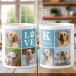 Caneca De Café Colagem de Fotografias do LOVE Paw 7 Personalizado<br><div class="desc">Apresentando nossa caneca de pata de amor moderna e na moda, o presente perfeito para qualquer amante de cachorro! Esta caneca apresenta uma moderna colagem personalizada de fotos e a mensagem personalizada para mostrar seu amor pelo seu amigo peludo. Como mãe de cachorro ou pai, não há nada melhor do...</div>